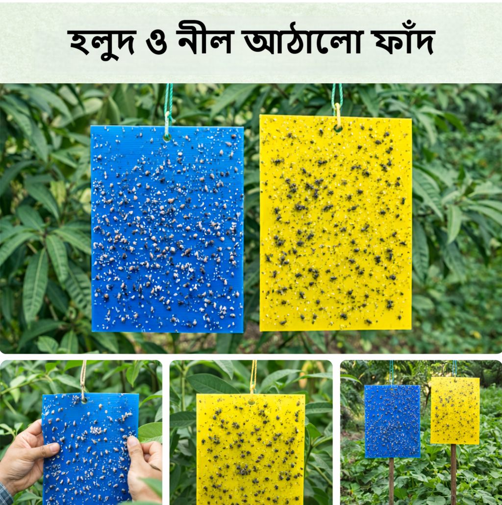 হলুদ ও নীল আঠালো ফাঁদ